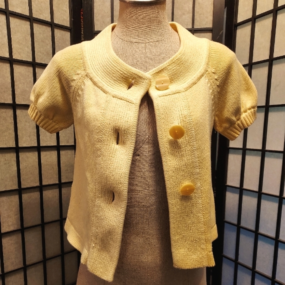 LOFT, sweater, yellow, XS